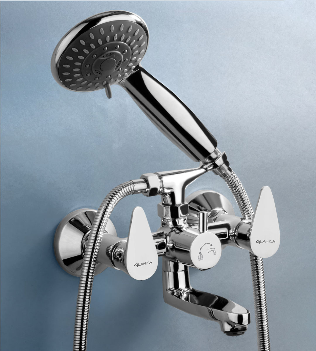 Wall Mixer Telephonic with Crutch