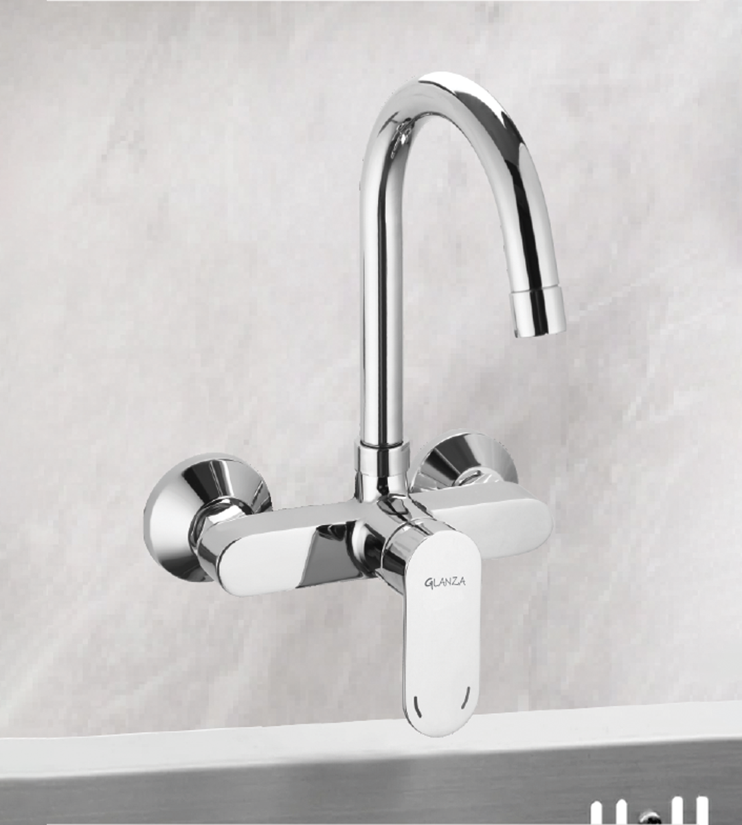 Single Lever Sink Mixer Wall Mounted