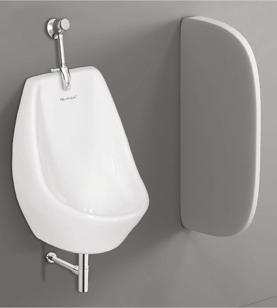Glanza Wall Hung Urinal Nero