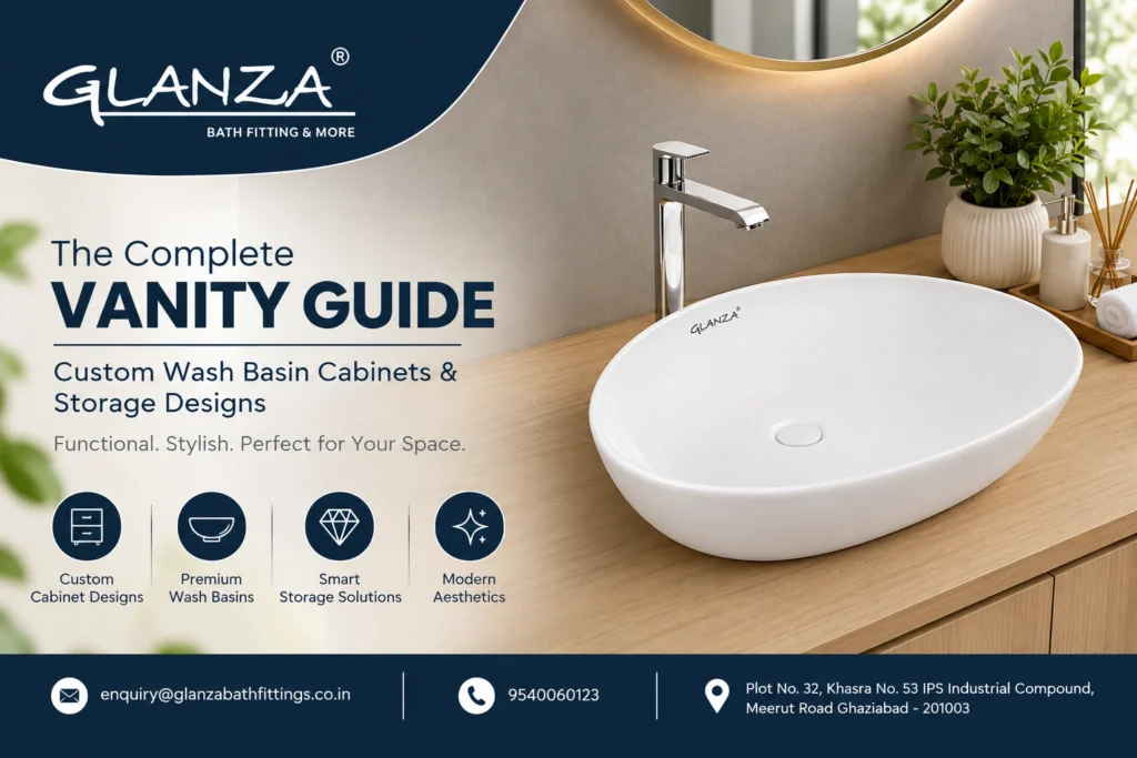 The Complete Vanity Guide: Custom Wash Basin Cabinets & Storage Designs